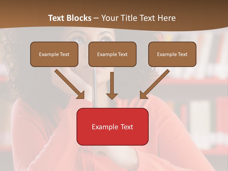 Girl Student Thinking PowerPoint Template