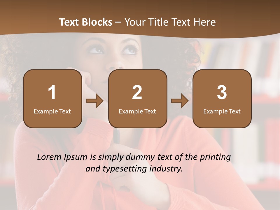 Girl Student Thinking PowerPoint Template