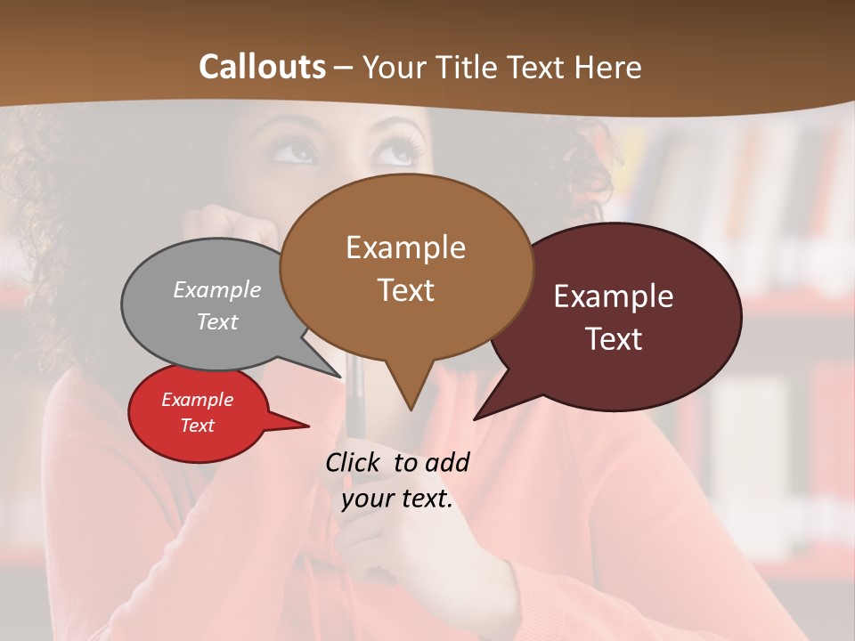 Girl Student Thinking PowerPoint Template