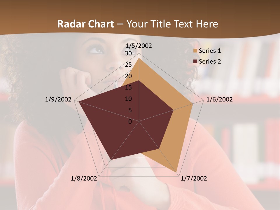 Girl Student Thinking PowerPoint Template