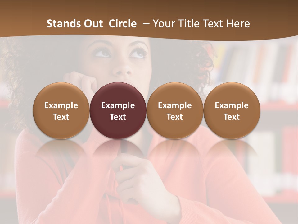 Girl Student Thinking PowerPoint Template