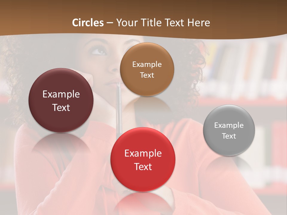 Girl Student Thinking PowerPoint Template