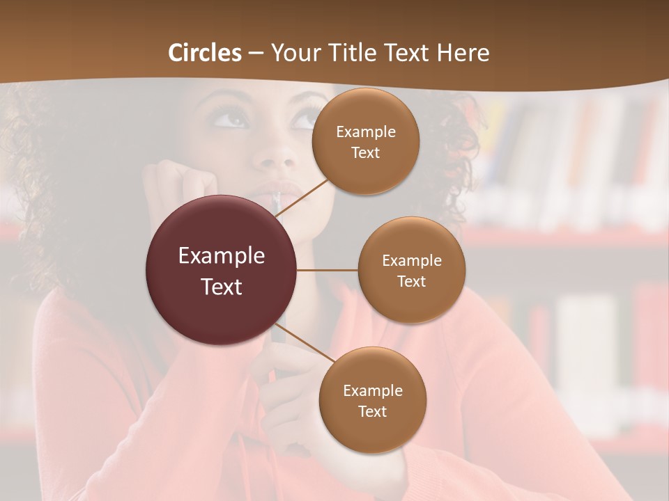 Girl Student Thinking PowerPoint Template