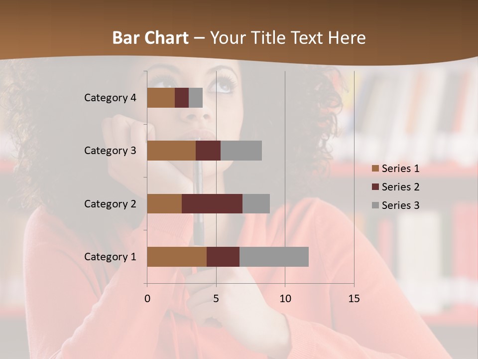 Girl Student Thinking PowerPoint Template