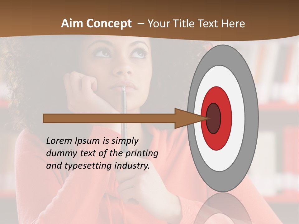 Girl Student Thinking PowerPoint Template