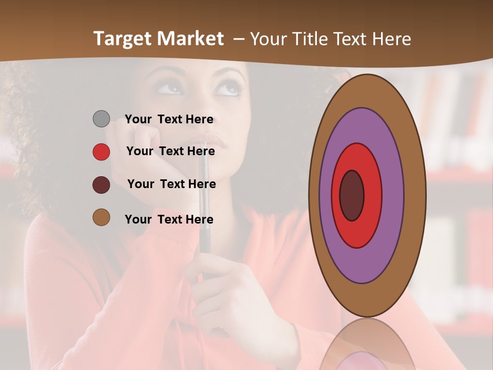 Girl Student Thinking PowerPoint Template