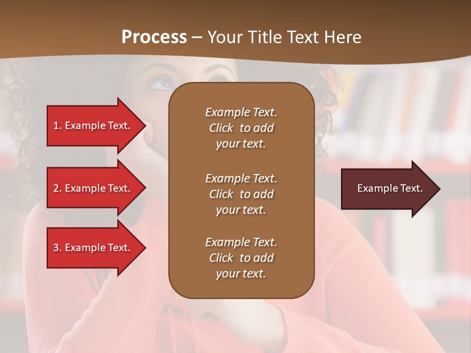 Girl Student Thinking PowerPoint Template