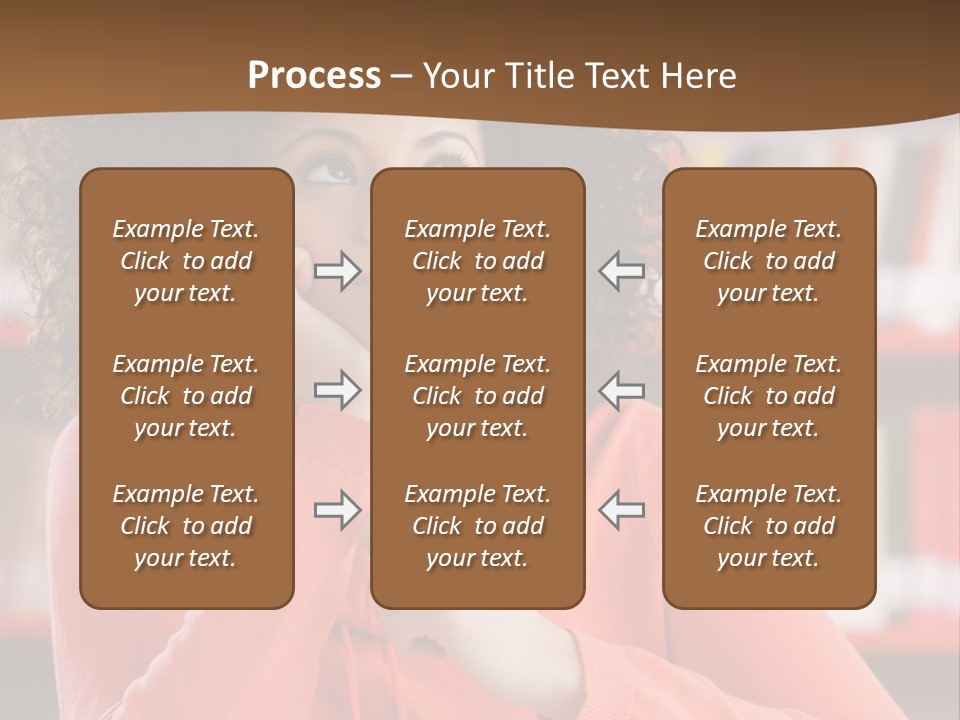 Girl Student Thinking PowerPoint Template