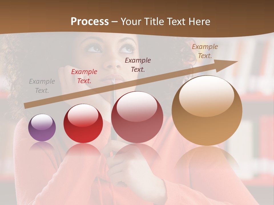 Girl Student Thinking PowerPoint Template