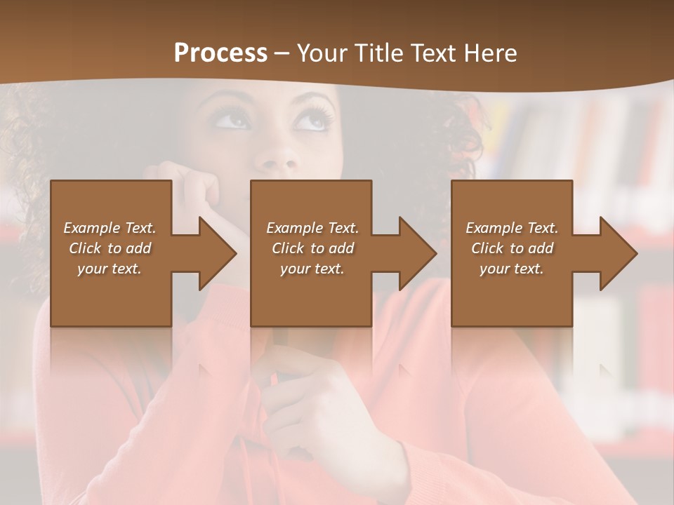 Girl Student Thinking PowerPoint Template