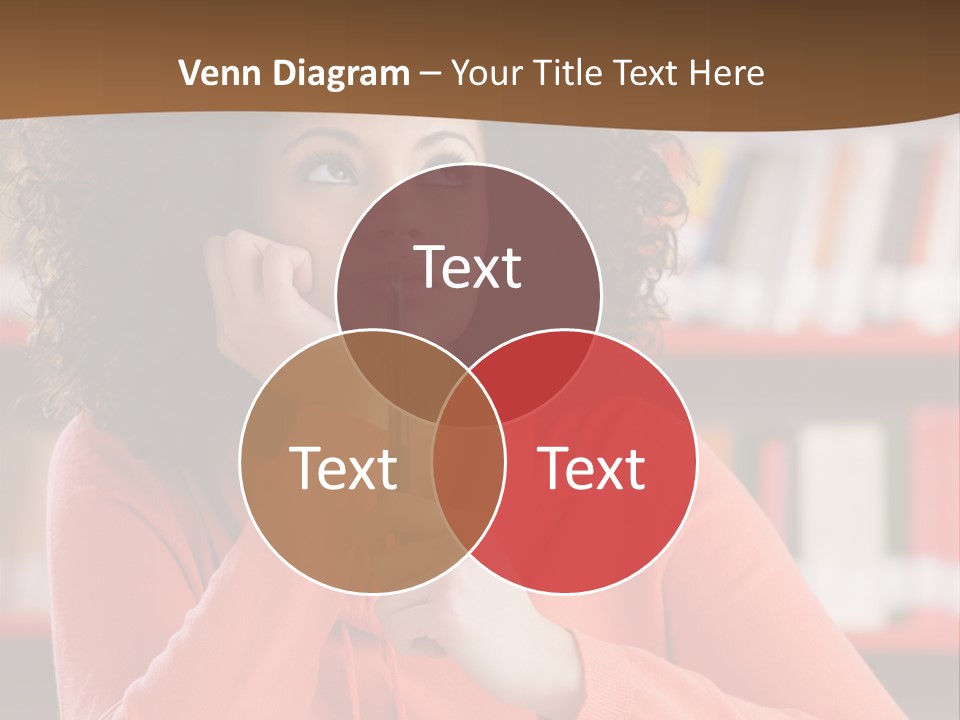 Girl Student Thinking PowerPoint Template