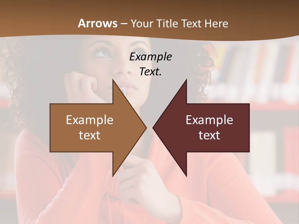 Girl Student Thinking PowerPoint Template