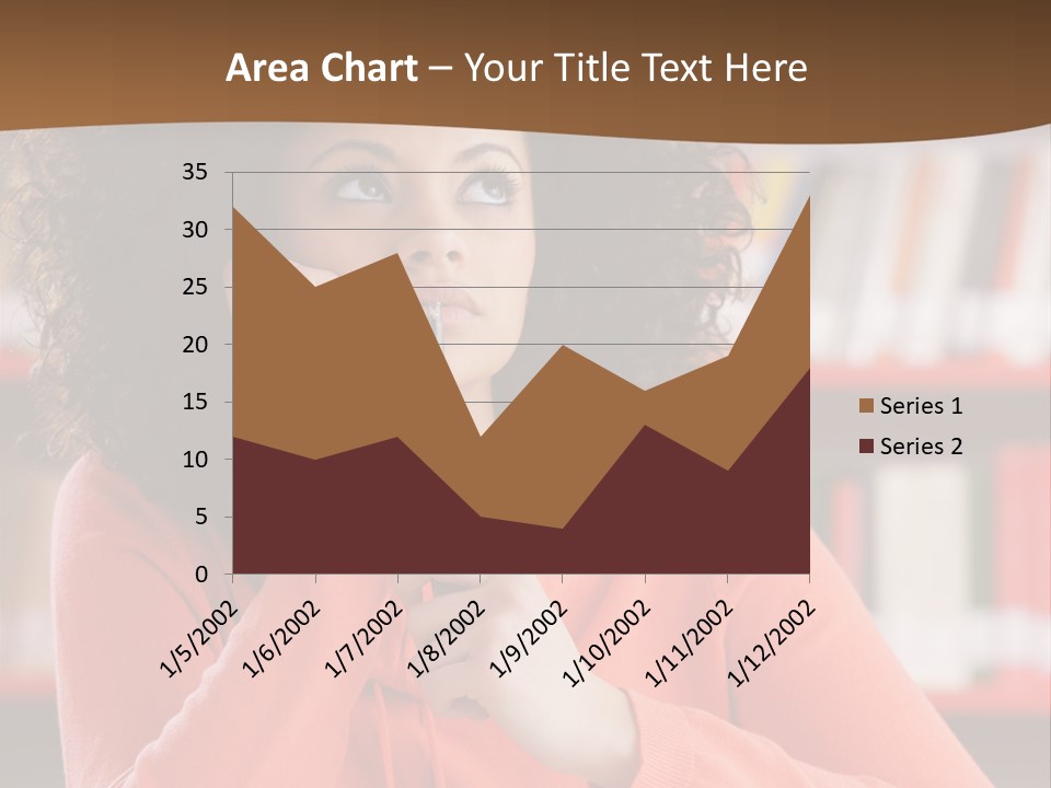Girl Student Thinking PowerPoint Template
