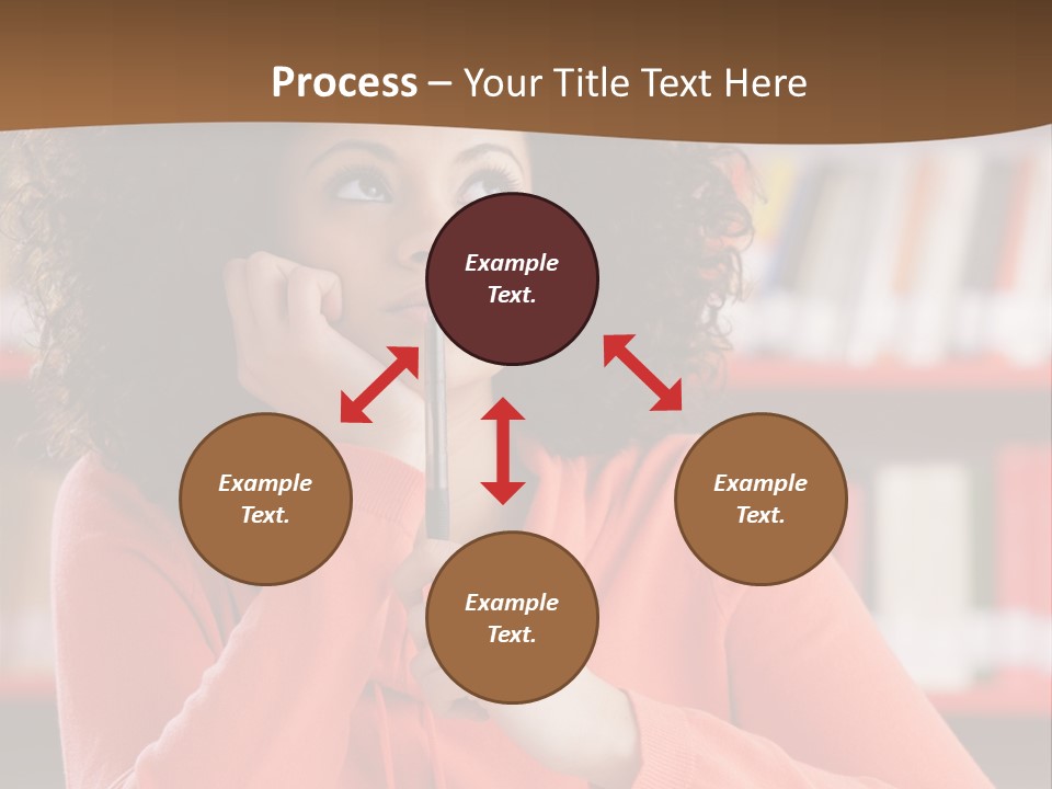 Girl Student Thinking PowerPoint Template