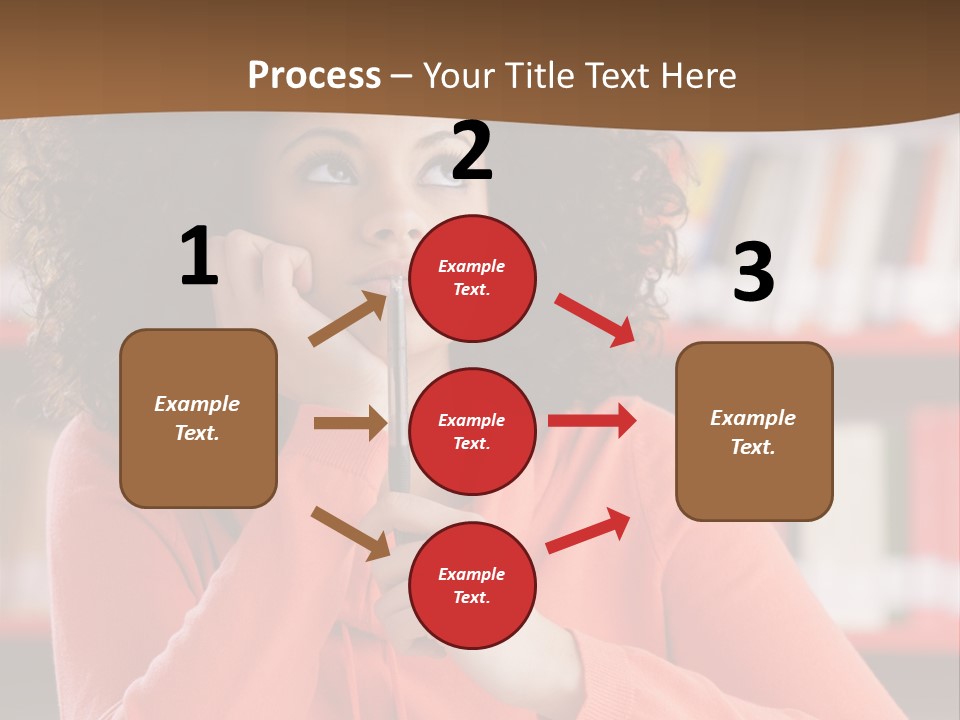 Girl Student Thinking PowerPoint Template