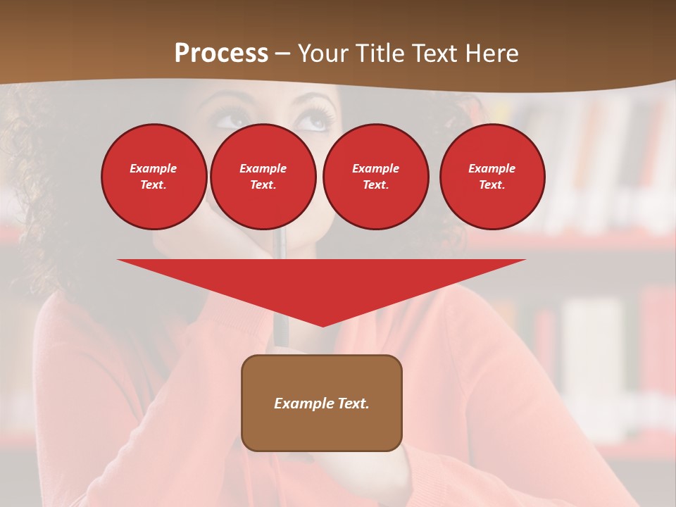 Girl Student Thinking PowerPoint Template