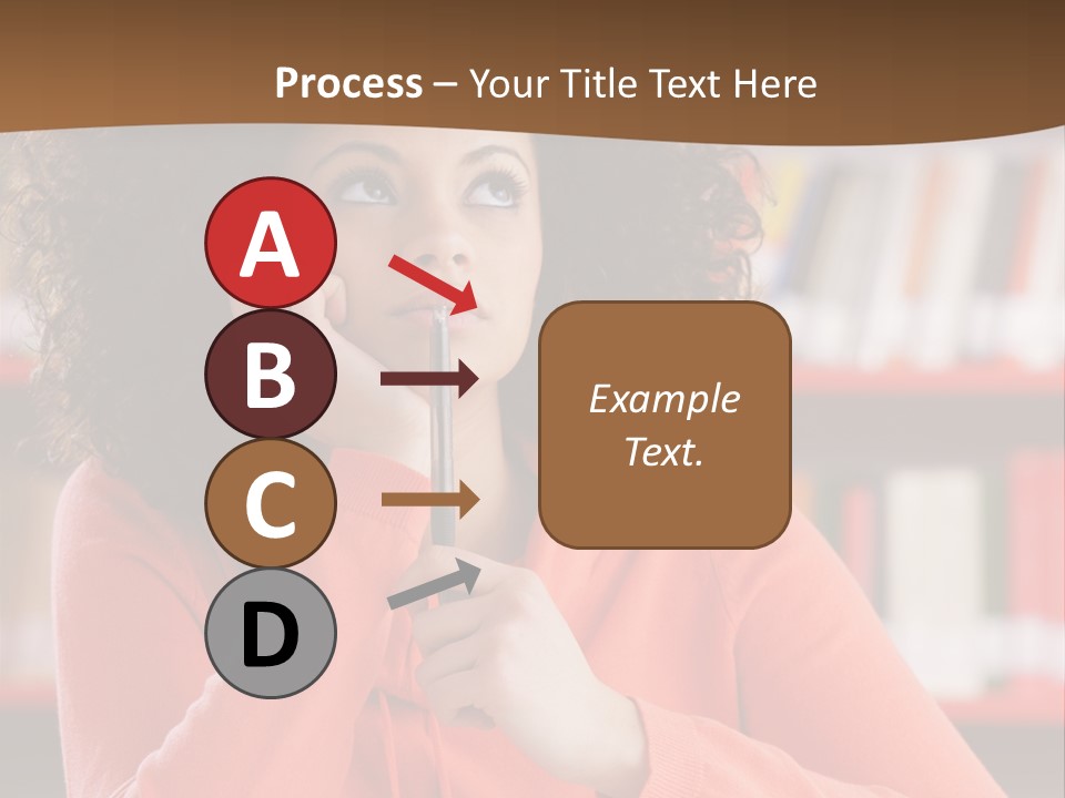 Girl Student Thinking PowerPoint Template