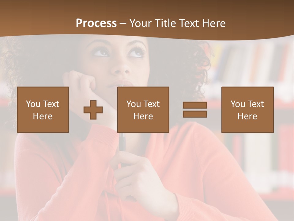 Girl Student Thinking PowerPoint Template