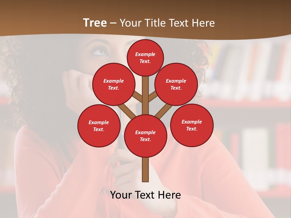 Girl Student Thinking PowerPoint Template