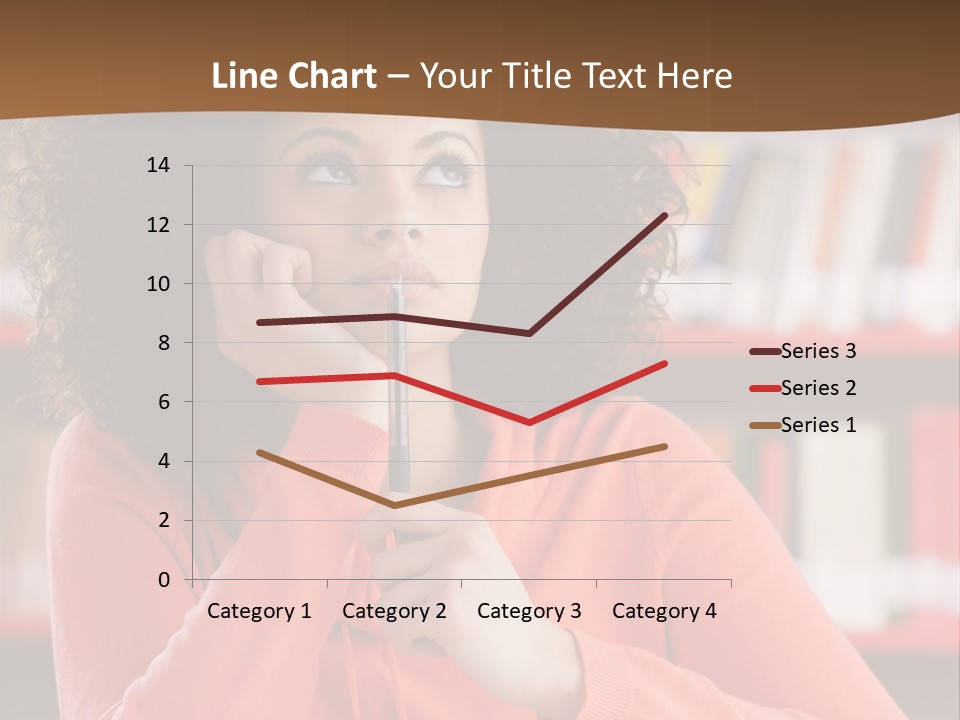 Girl Student Thinking PowerPoint Template