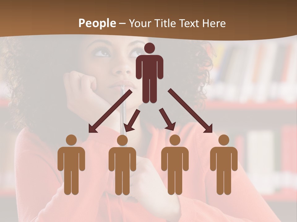 Girl Student Thinking PowerPoint Template