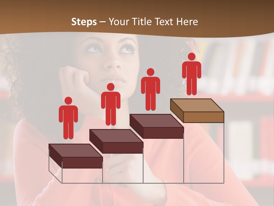 Girl Student Thinking PowerPoint Template