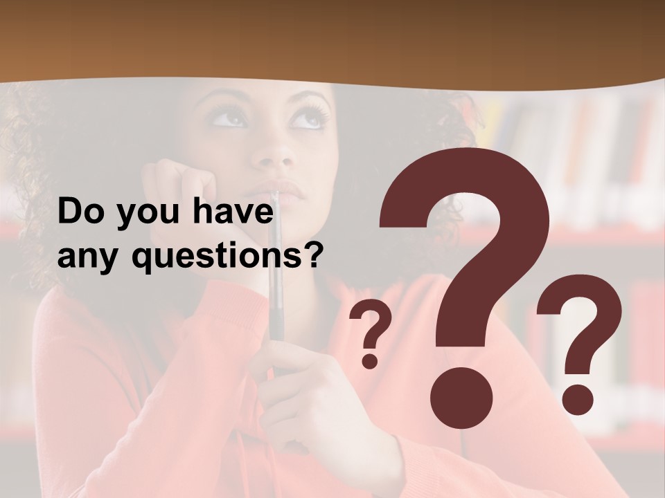 Girl Student Thinking PowerPoint Template