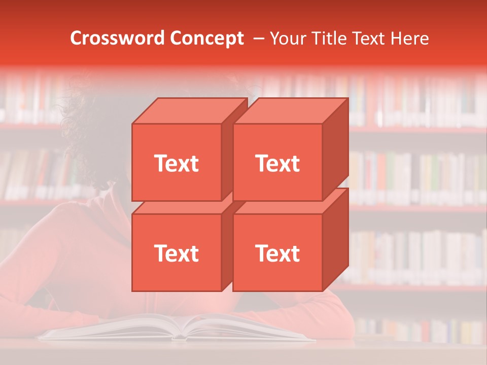 Indoors Student Curly Hair PowerPoint Template