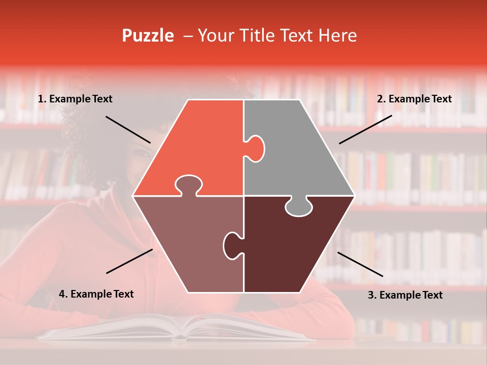 Indoors Student Curly Hair PowerPoint Template