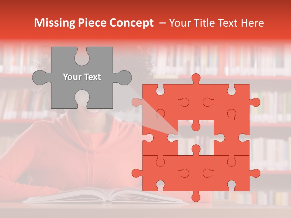 Indoors Student Curly Hair PowerPoint Template