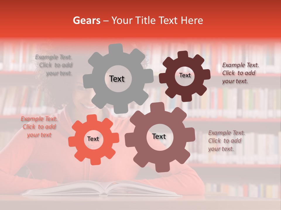 Indoors Student Curly Hair PowerPoint Template