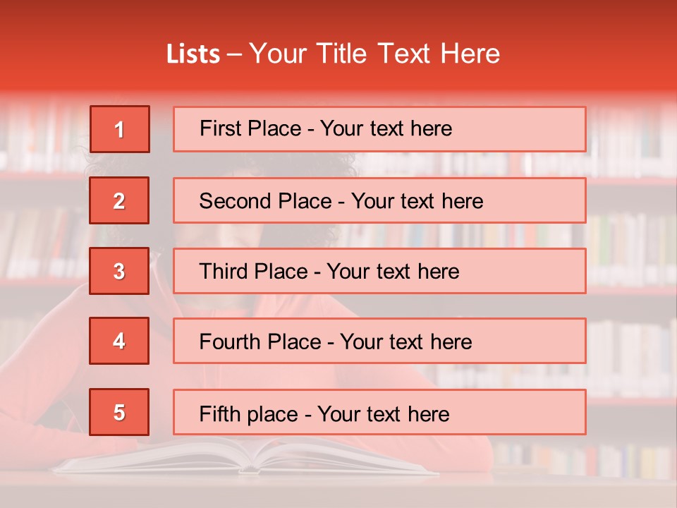 Indoors Student Curly Hair PowerPoint Template