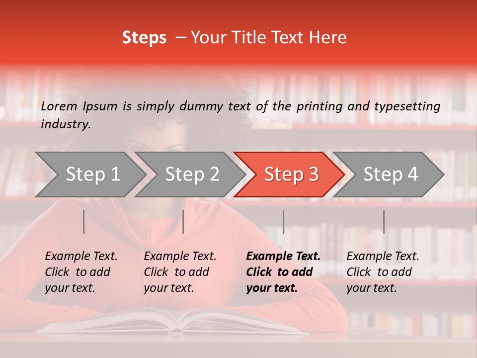 Indoors Student Curly Hair PowerPoint Template