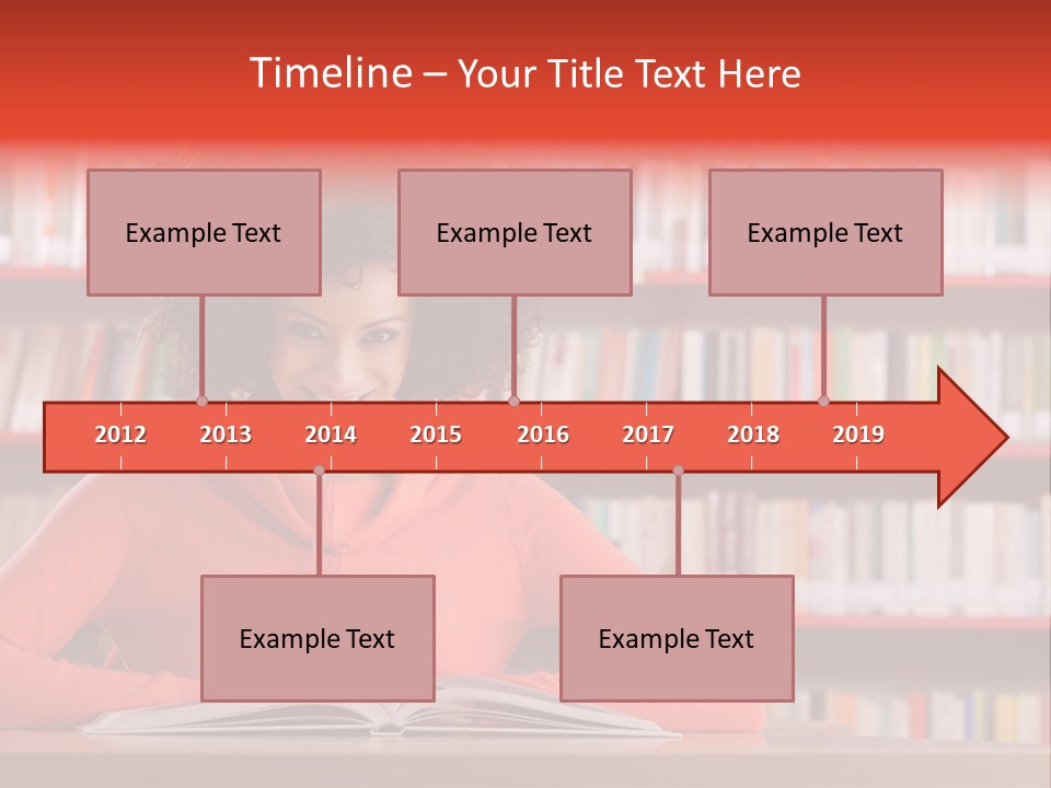 Indoors Student Curly Hair PowerPoint Template