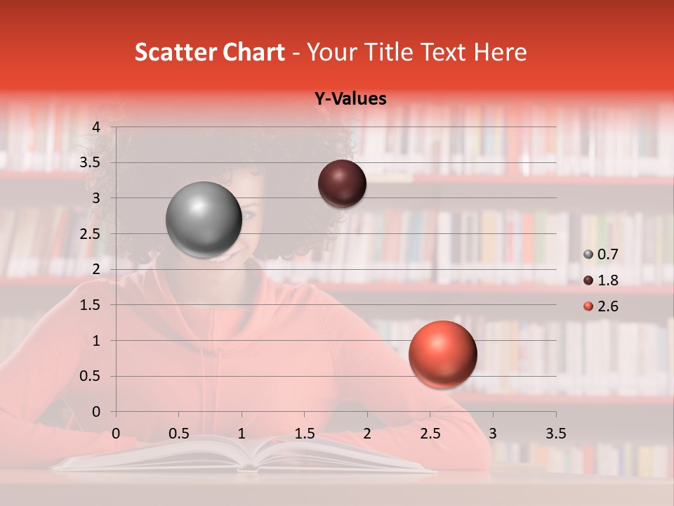Indoors Student Curly Hair PowerPoint Template