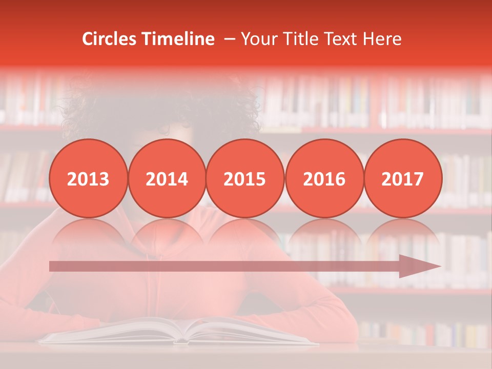 Indoors Student Curly Hair PowerPoint Template