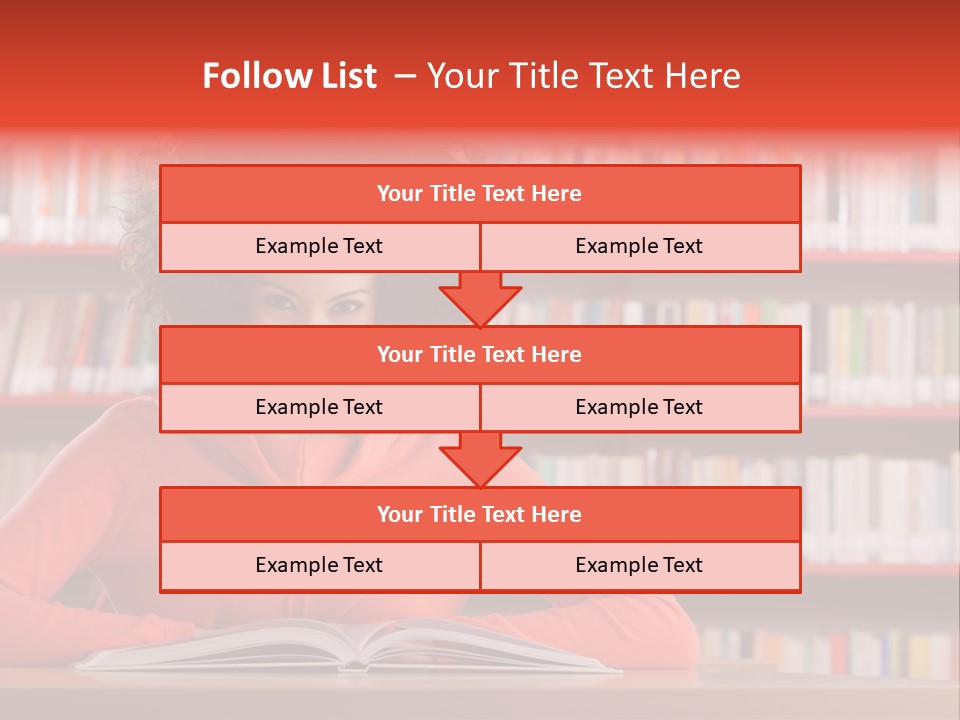 Indoors Student Curly Hair PowerPoint Template