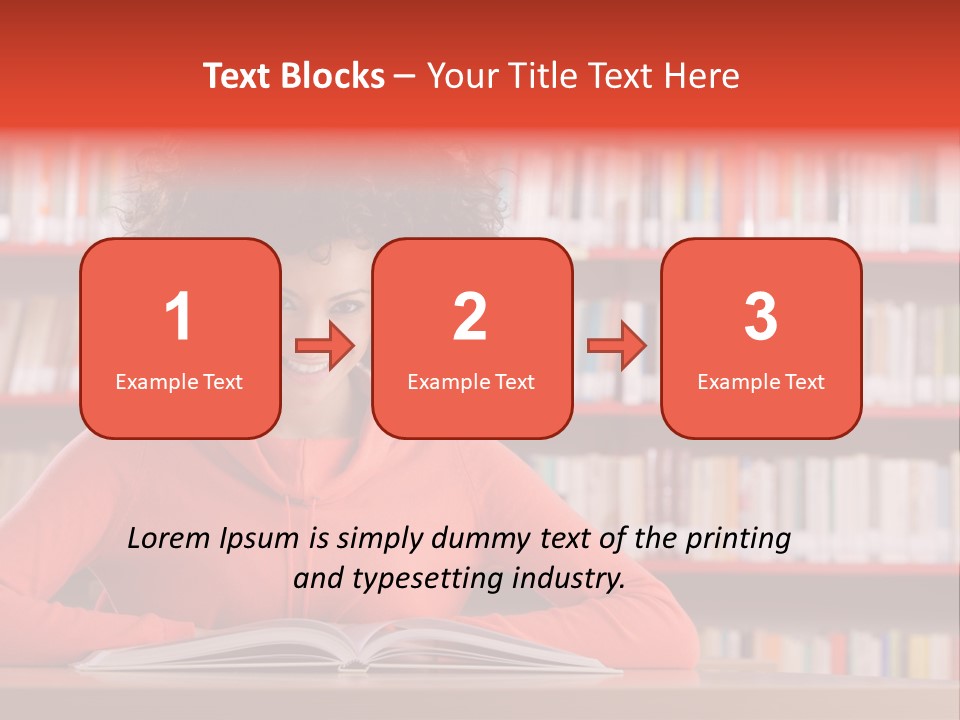 Indoors Student Curly Hair PowerPoint Template
