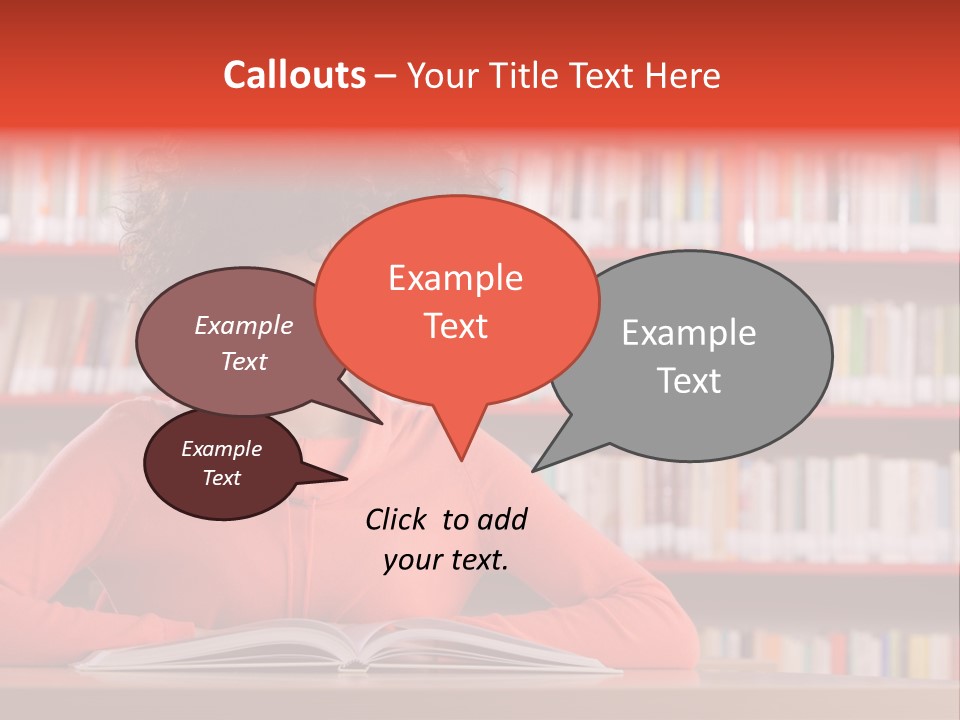 Indoors Student Curly Hair PowerPoint Template