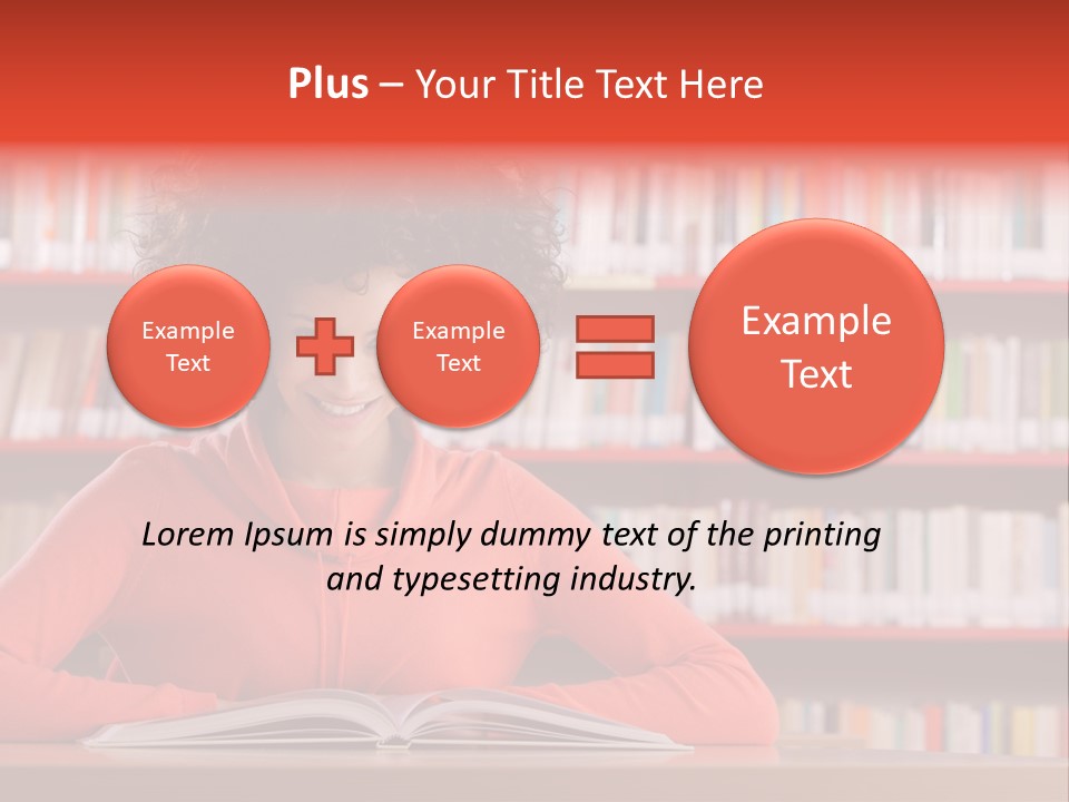 Indoors Student Curly Hair PowerPoint Template