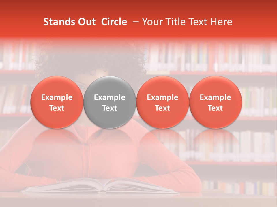 Indoors Student Curly Hair PowerPoint Template