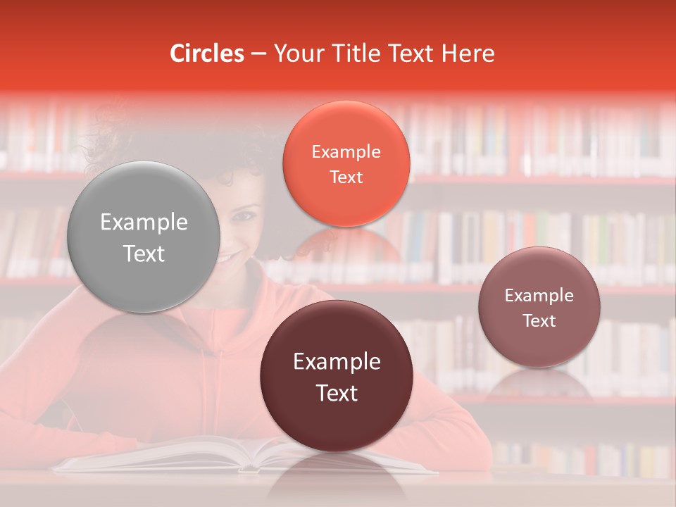 Indoors Student Curly Hair PowerPoint Template