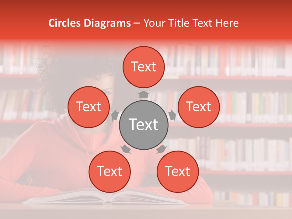 Indoors Student Curly Hair PowerPoint Template