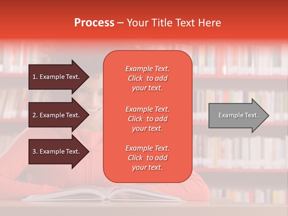 Indoors Student Curly Hair PowerPoint Template