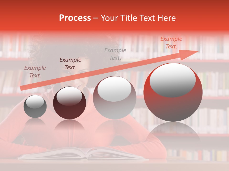 Indoors Student Curly Hair PowerPoint Template