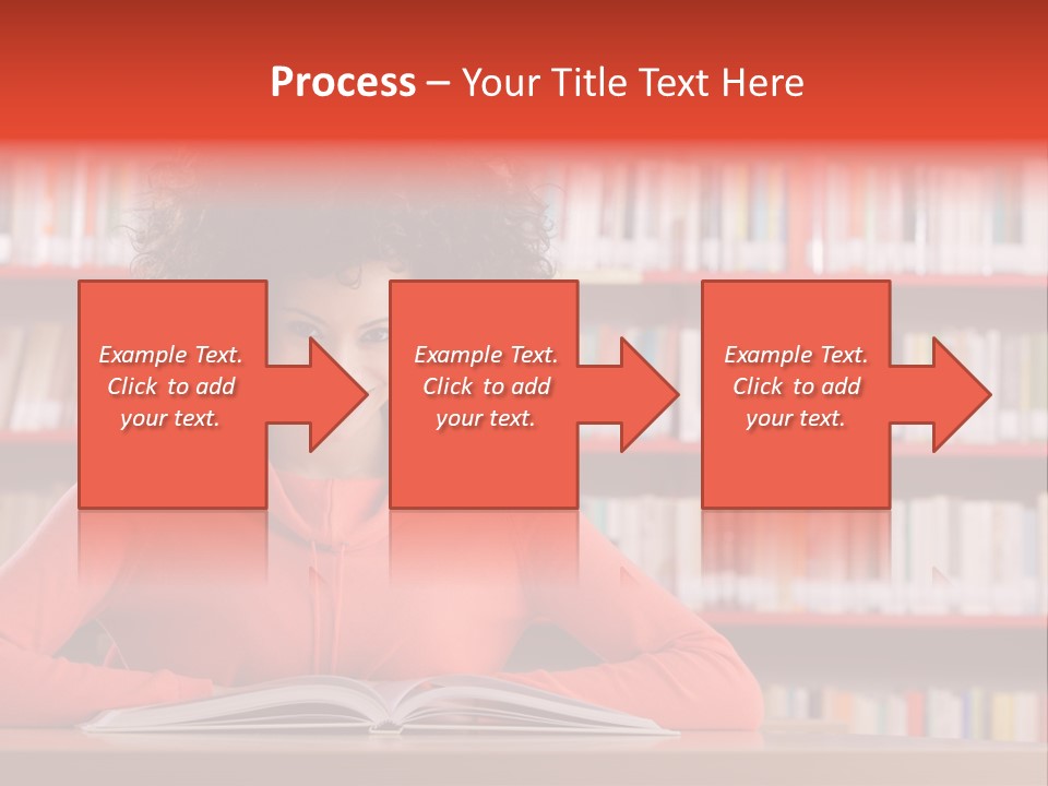 Indoors Student Curly Hair PowerPoint Template