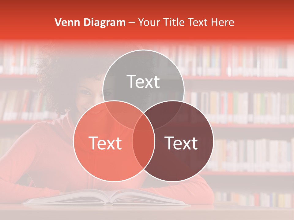 Indoors Student Curly Hair PowerPoint Template