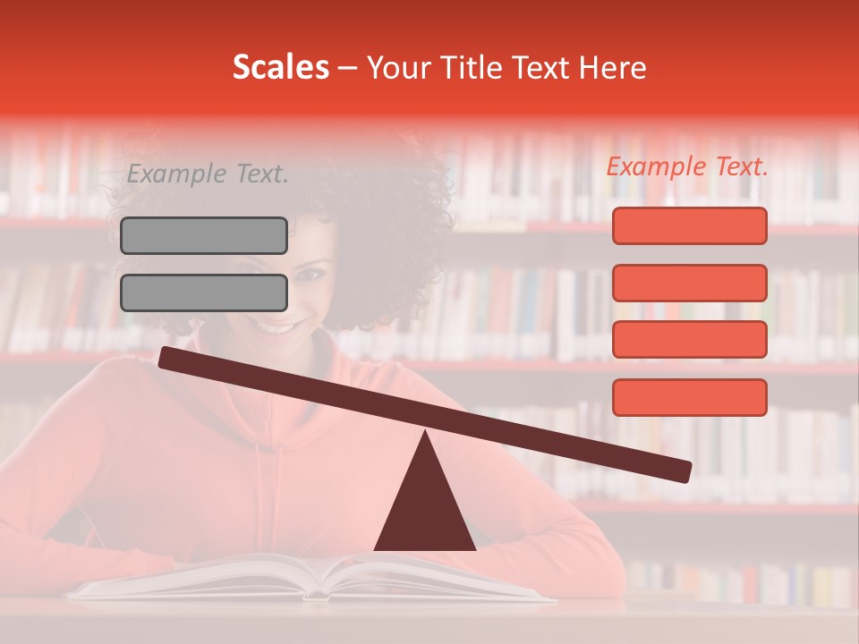 Indoors Student Curly Hair PowerPoint Template