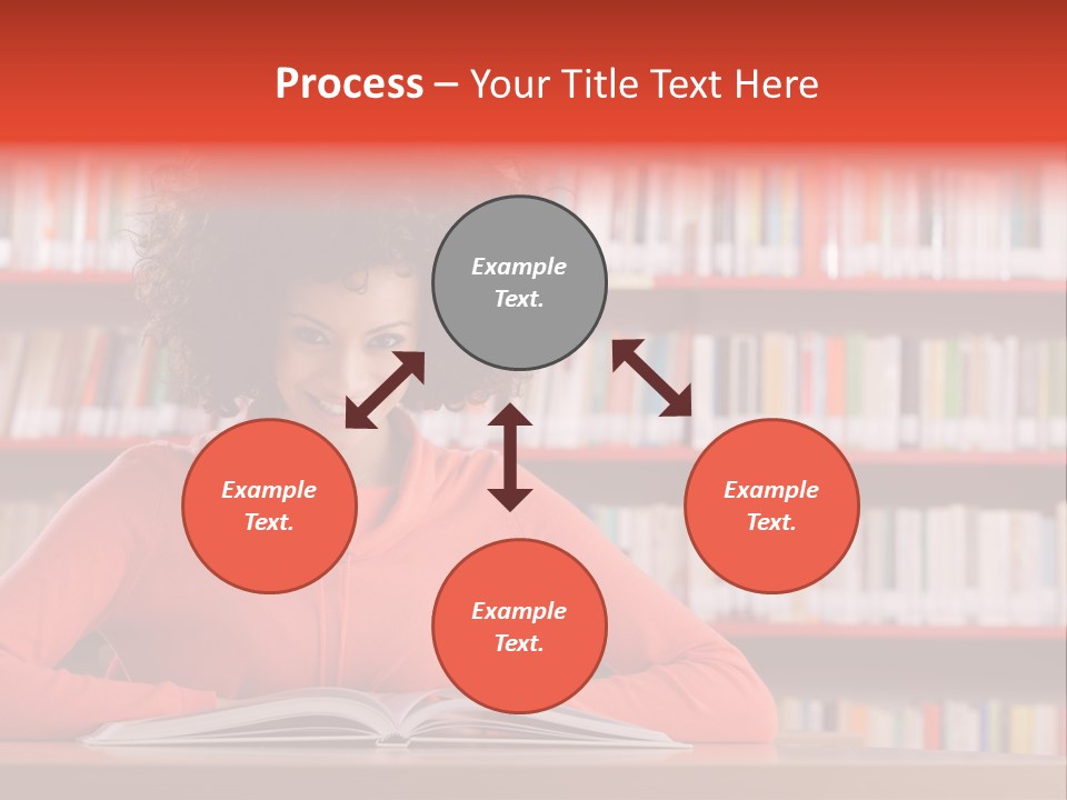 Indoors Student Curly Hair PowerPoint Template