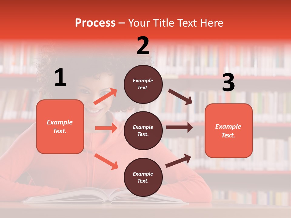 Indoors Student Curly Hair PowerPoint Template